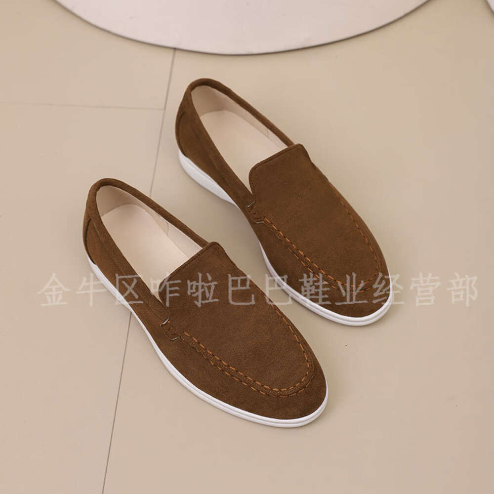 Round Lefu Suede Toe Flat Bottomed Casual Shoes Men S Bean Ddmysaturn