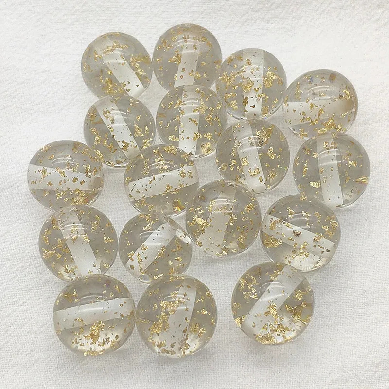 Arrival 16/20mm 100pcs Clear Resin Powder Chunky Round Beads For Handmade Necklace DIY Parts.Jewelry Findings Components 240620