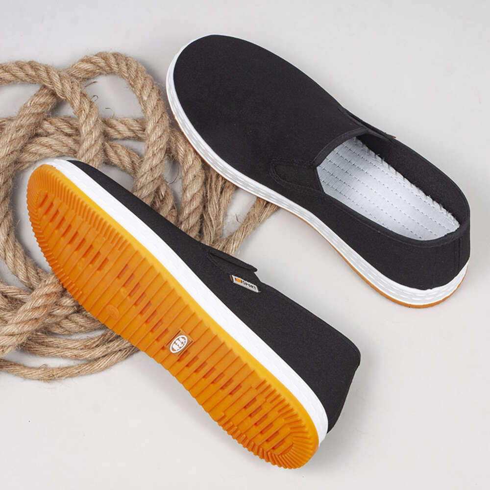 Wear resistant Breathable Single Spring and Autumn Style One Step Old Beijing Cloth Men's Cow Muscle Sole Shoes