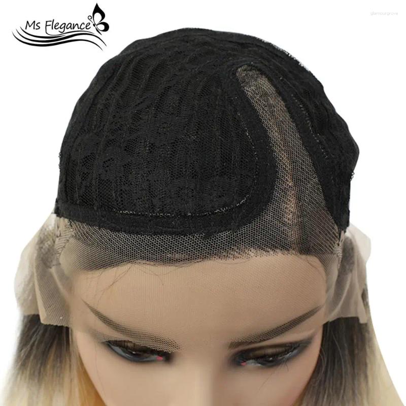 24Inch 613 Ombre For Black Women Wavy Synthetic Lace Front Hair Extention Blonde