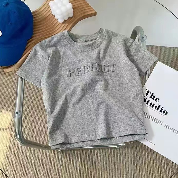 Summer children's T-shirt loose Polo shirt fashion brand brown top men's children's casual shirt luxury clothing street short sleeves DX4