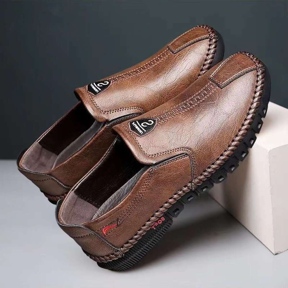 New Casual Summer Low Heel Business Fashion Trend Leather Men S Dad Single Shoes Ddmysaturn