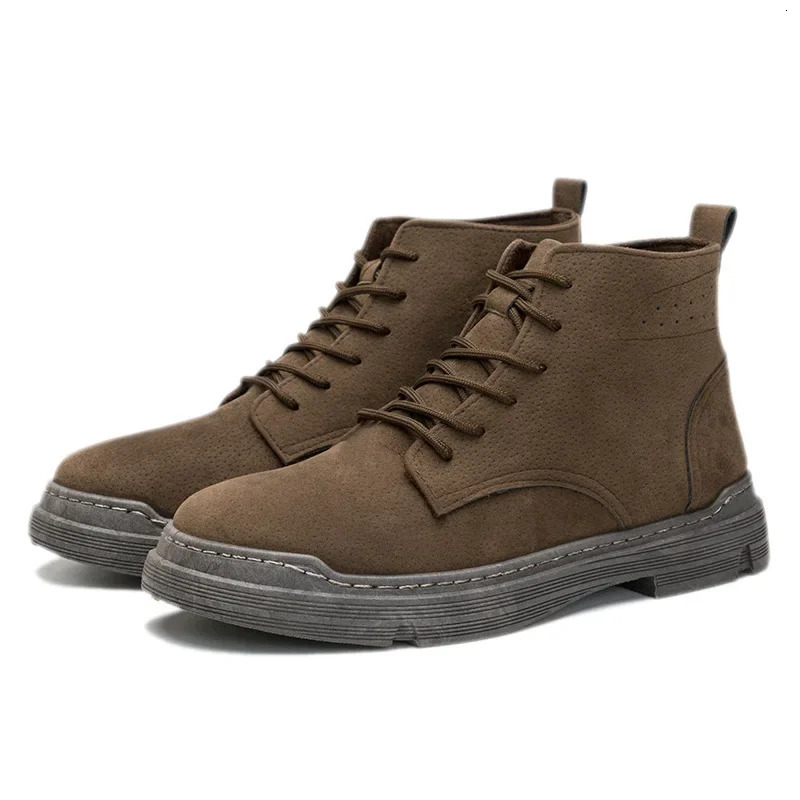Mens Classic Vintage Boots Trend Outdoor High Top Fashion British Short Boots Travel Mountaineering Casual Shoes 240620