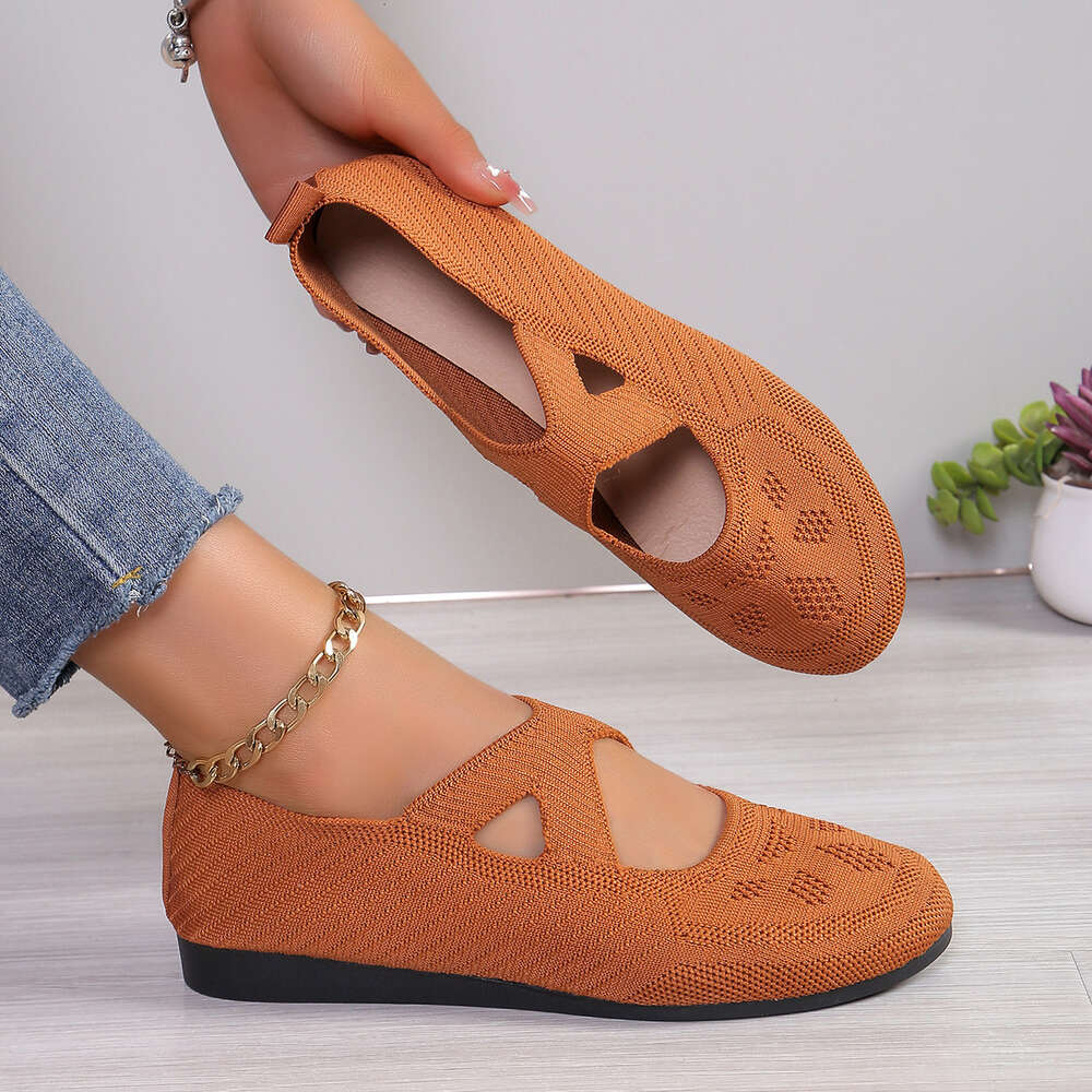 2024 Summer New Single Trendy Round Head Casual Large Women's Shoes