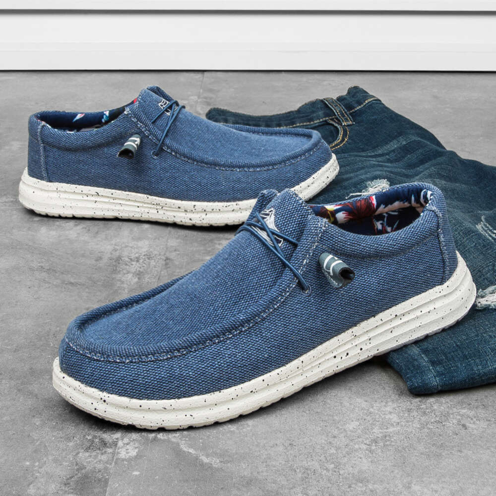 Large size 46 men's canvas lightweight and breathable linen wide edition cloth shoes, one step old Beijing shoes