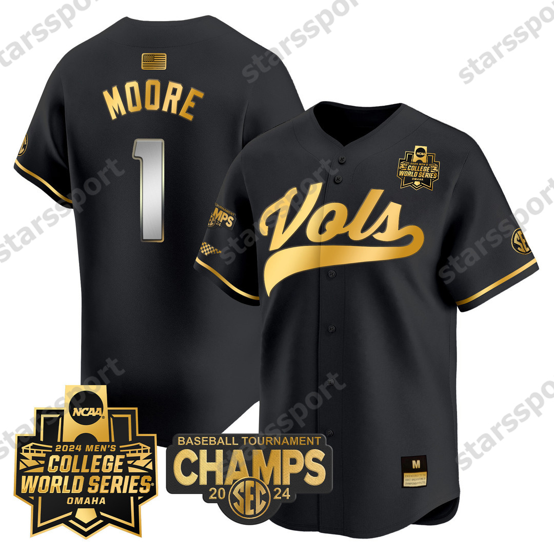 Custom 2024 Tennessee Volunteers Baseball CWS Christian Moore Bradke Lohry Blake Burke Billy Amick Kavares Tears Cannon Peebles Dylan Dreiling VOLS Je