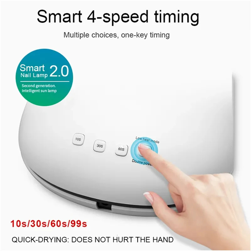 Professional Gel Dryer Lamp 48W Sun 4S LED UV Nail Lamp For Nails Art Dryer Machine Fast Curing Nail Polish With 4 Timer 240620