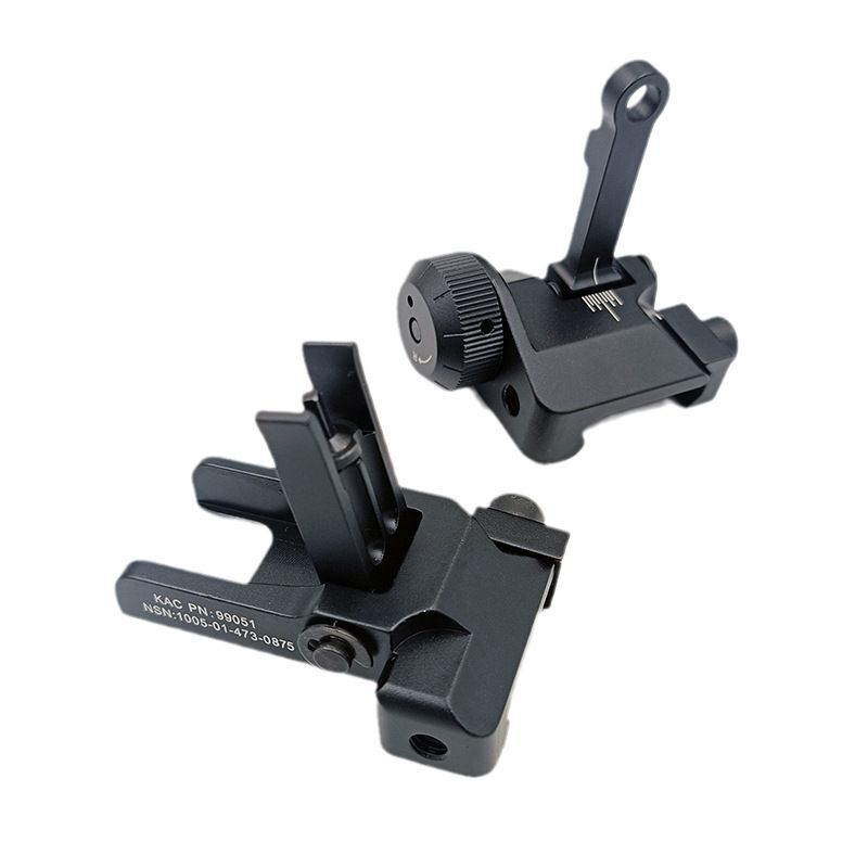 Tactical Hunting KAC Type SR16 300M Flip Up Folding BUIS Iron Rail Mounted Rear Sight