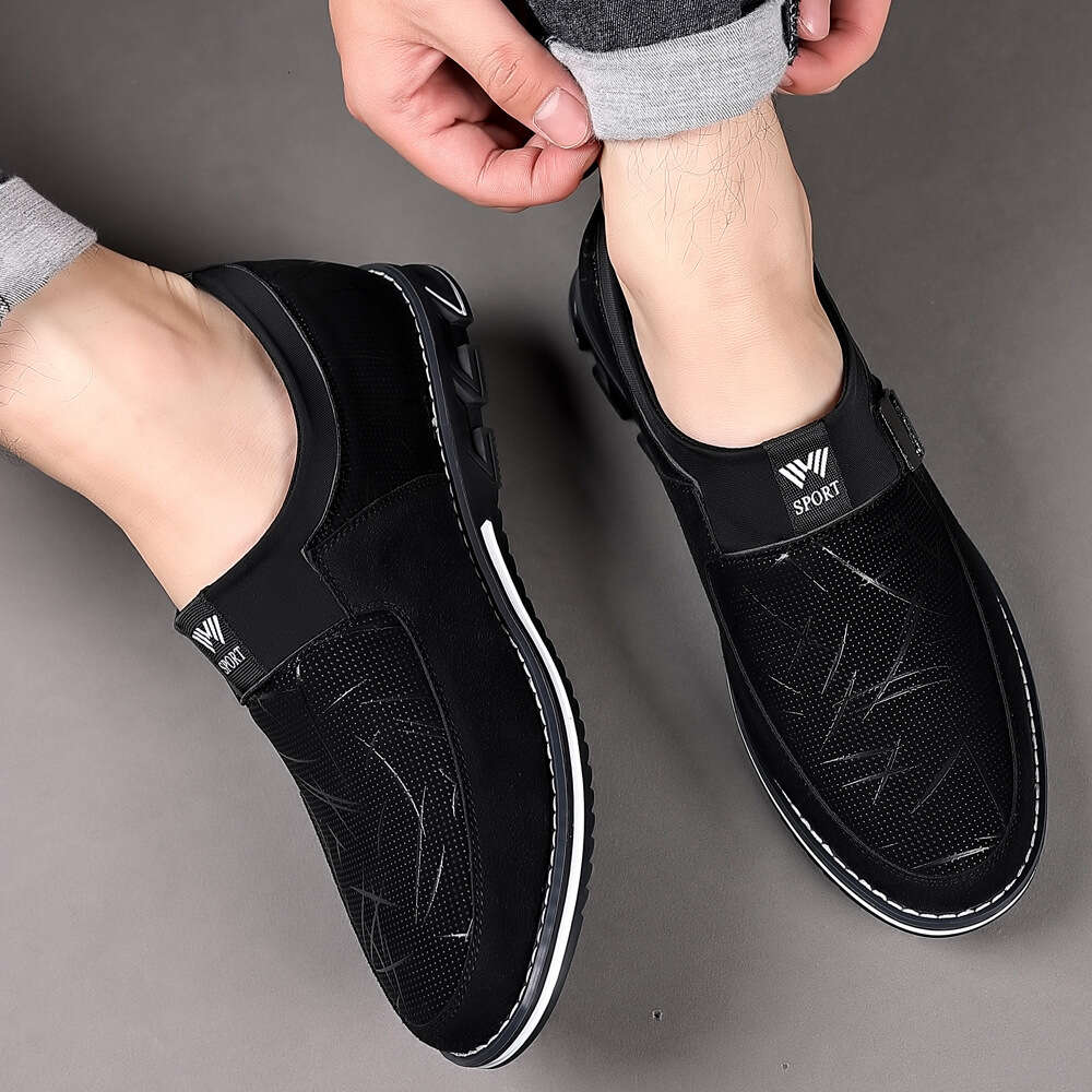 Casual New Fashionable Leather Color Blocking Trendy Feet Covering Large Men S Shoes Ddmysaturn
