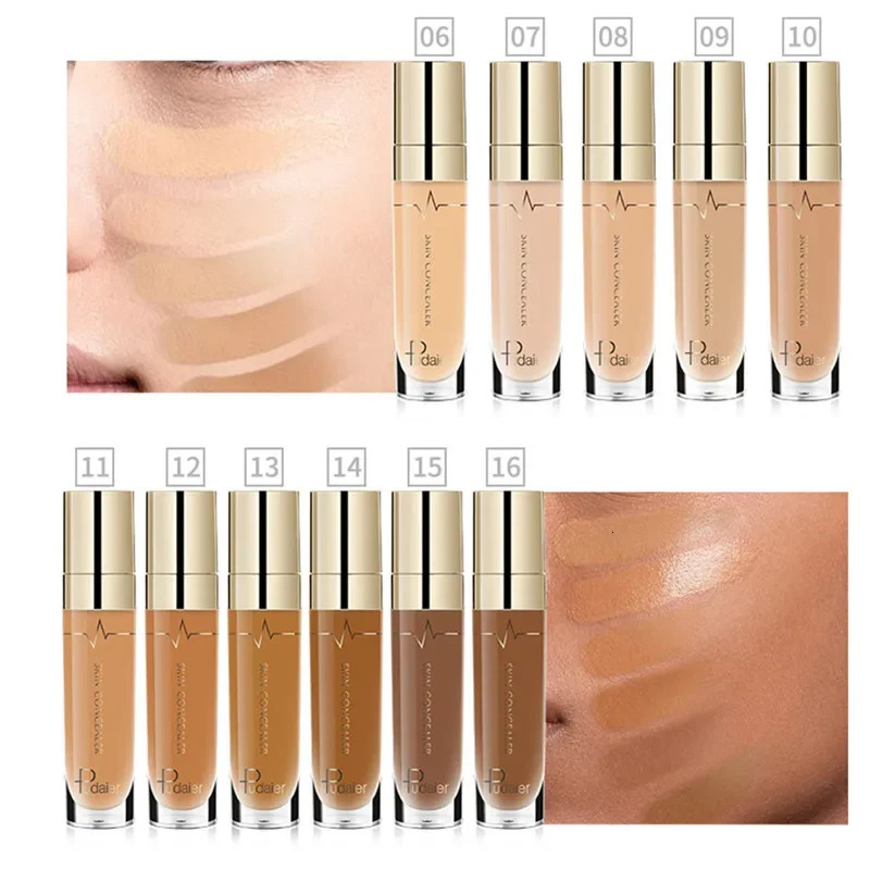 Face Contour Concealer Liquid Waterproof Full Coverage Foundation Corrector Palette Base Professional Makeup For Dark Skin 240710