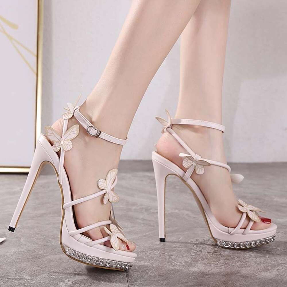 Shoes versatile, sweet bow, slim waterproof platform, high heels, sandals, women's heels