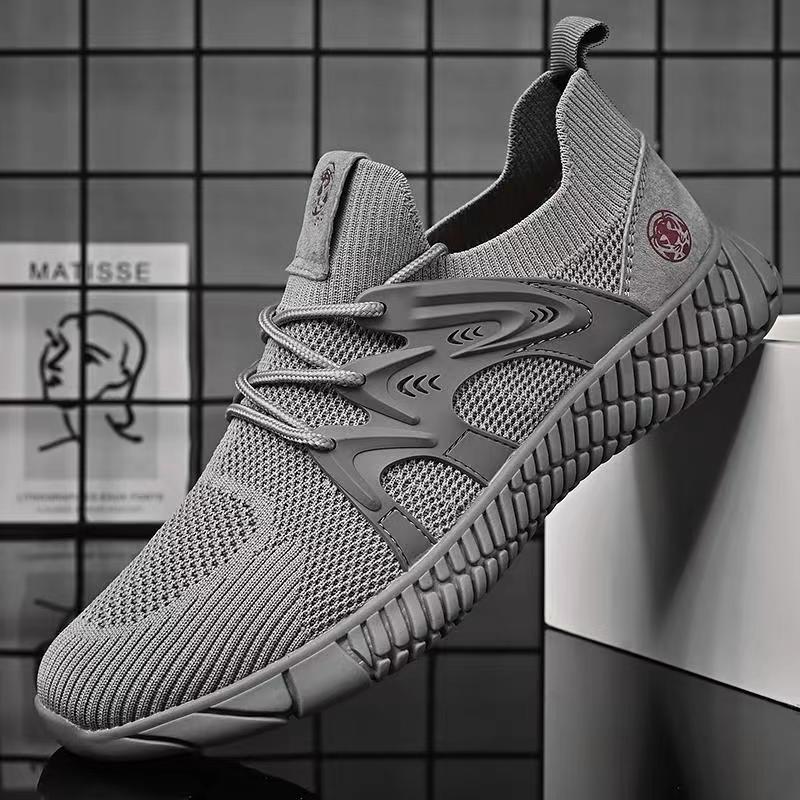 Running Ddmysports Men New Mesh Breathable Soft Soled Casual Style Athleisure Sports Shoes Outdoor Activities Black Free Shipping
