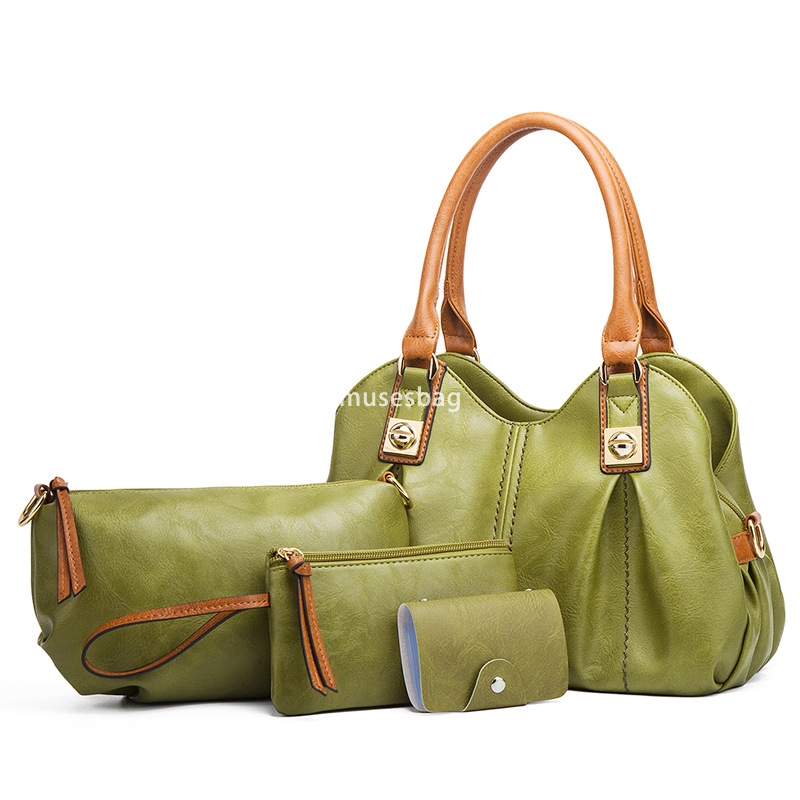 Designer women's high-end retro mother bag three piece set European and American fashion large capacity portable single shoulder diagonal cross b