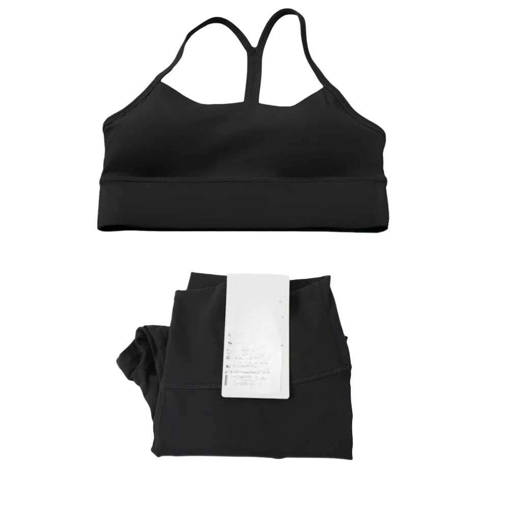 New Two Piece Yoga Sets Push Ups Y Bra Fitness Leggings Sports Bra Soft Elastic leggings Pants Gym Suit Running