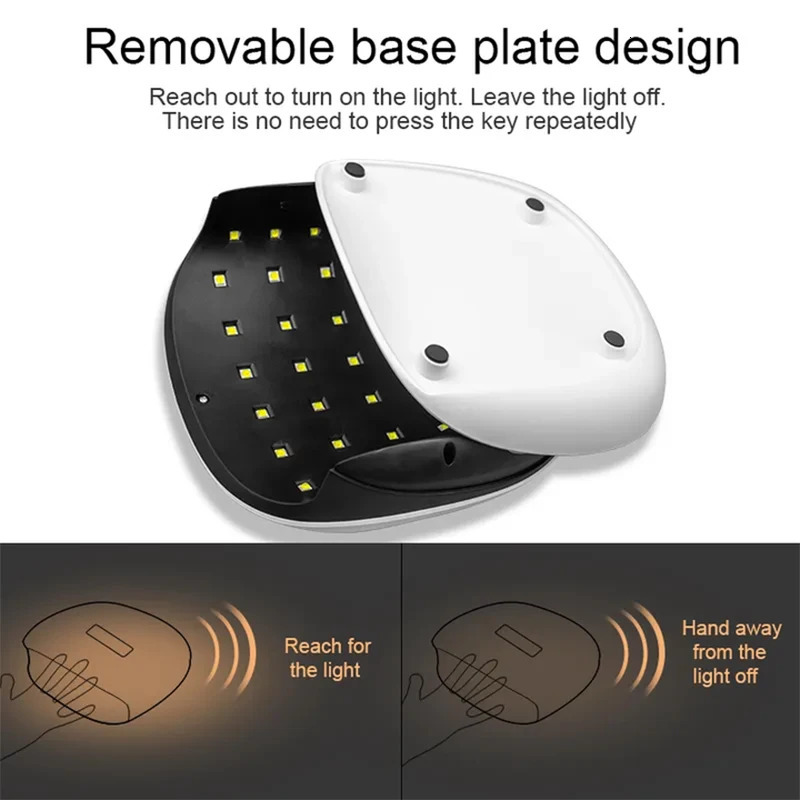 Professional Gel Dryer Lamp 48W Sun 4S LED UV Nail Lamp For Nails Art Dryer Machine Fast Curing Nail Polish With 4 Timer 240620