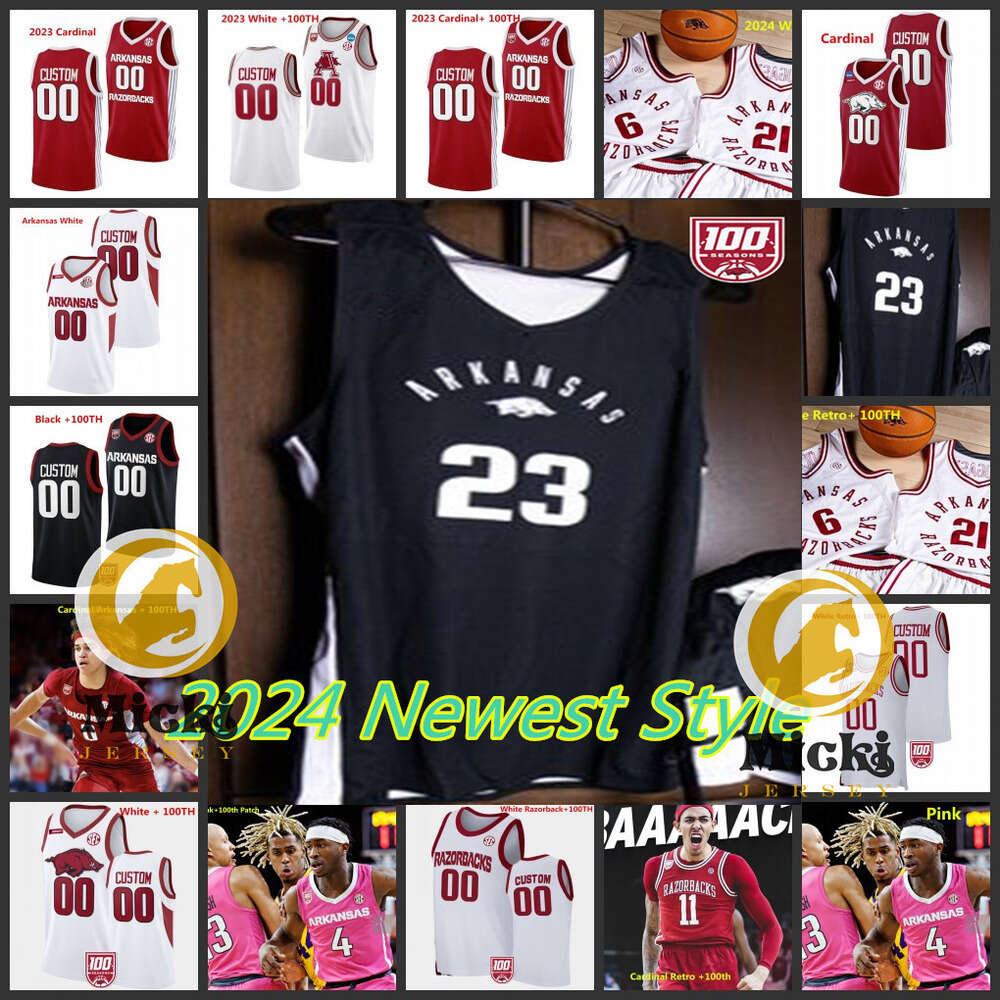 Justin Smith Moses Moody 2024 Arkansas Basketball Jersey Jalen Tate 1JD Notae 34 Corliss Williamson Scotty Thurman Jaylin Williams Arkansas Jerseys Stitched