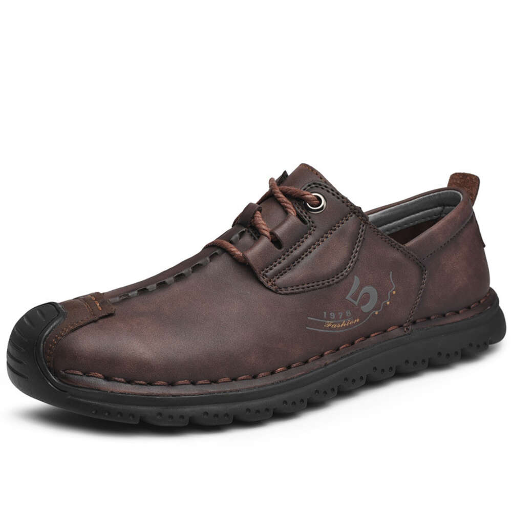 Ddmysports Men S In Sizes Genuine Leather Straps Anti Slip And Wear Resistant Soft Soles Casual Men Shoes Dad OUTDOOR