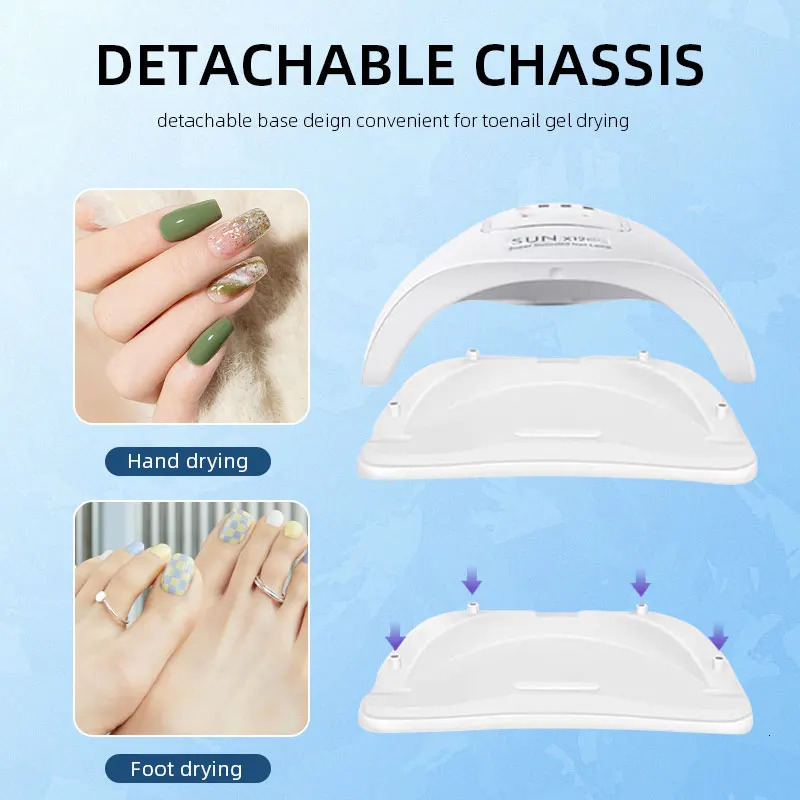 300W UV LED Nail Lamp for Nails 66 Leds Nail Dryer Lamp For Gel Nail Polish With 4 Timers Professional Nail Art Home Salon 240620