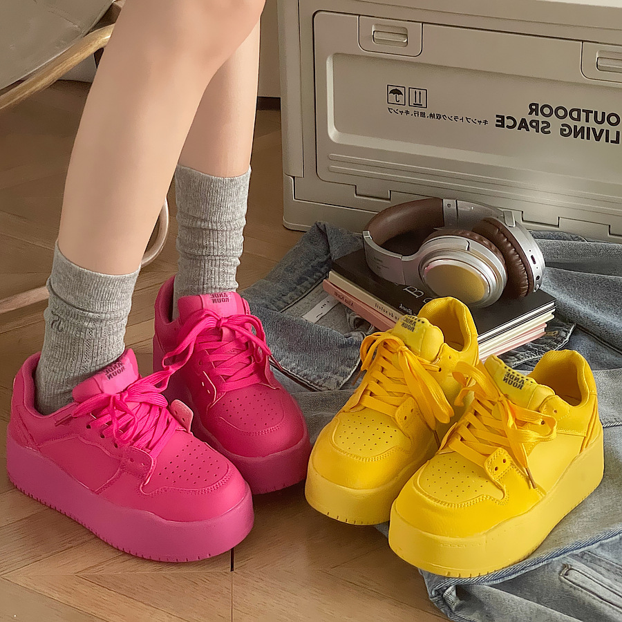 Ddmyoutdoor Summer Dopamine Thick Soled Elevator Board Women New Sports Fashion Casual Bread Shoes Outdoor