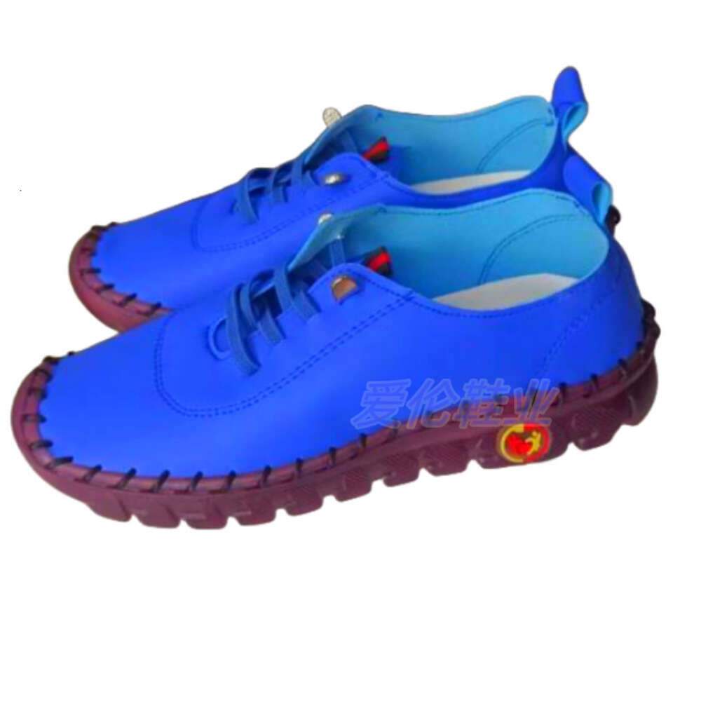 Handmade Stitching Pure Large Size Student Female Flat Soled Mother Single Shoes Casual Ddmysaturn