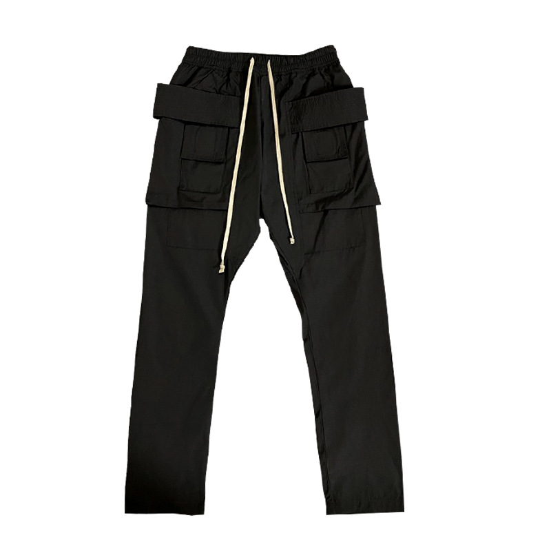 Spring Summer Casual Men Trousers Solid Color Harajuku Lightweight Cargo Pants Fashion Straight Pants