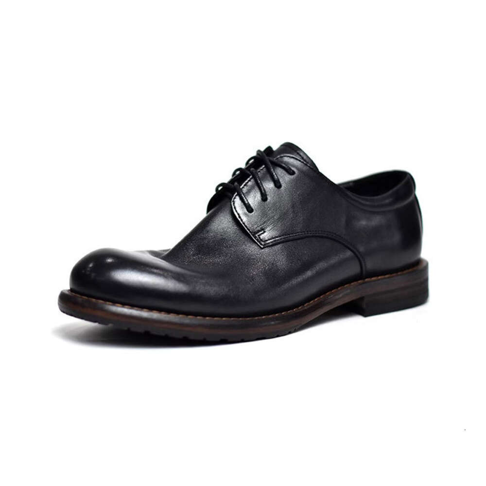 Men's Handmade Goodyear Casual Washed Comfortable Sole Business Dress Horse Leather Shoes