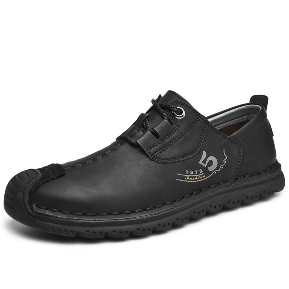 Ddmysports Men S In Sizes Genuine Leather Straps Anti Slip And Wear Resistant Soft Soles Casual Men Shoes Dad OUTDOOR