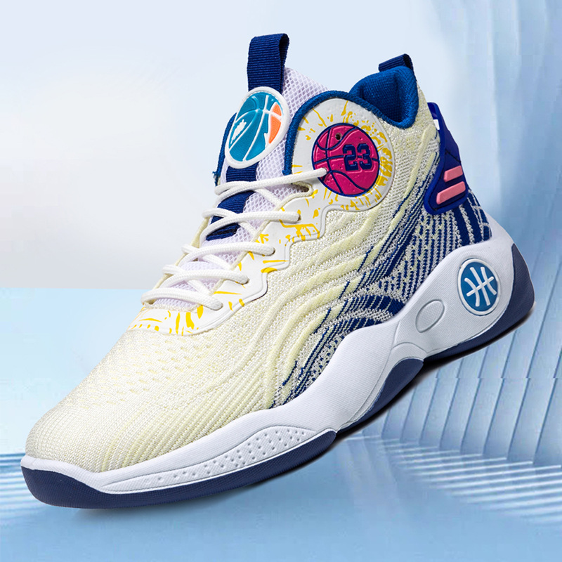 2025 Men's New Flying Woven Basketball Designer Net Breathable Travel Sports Outdoor Trendy Casual Running Shoes Purple Free Shipping