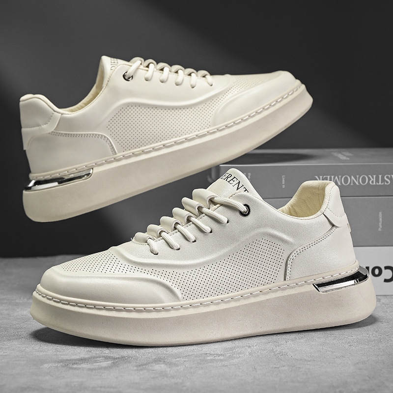 Men's spring 2024 new breathable sports and casual trend hundred with thick bottom heightening small white old dad tide shoes