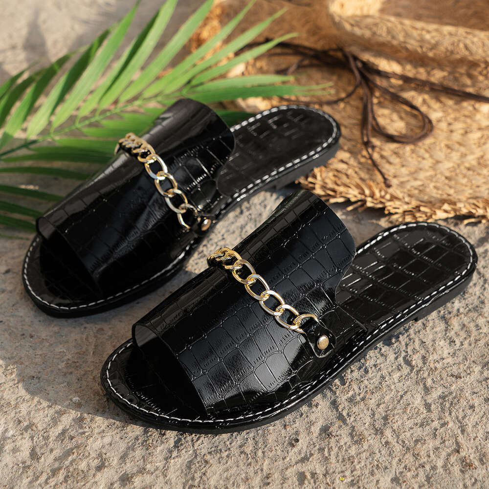 Size New Large Outerwear Metal Buckle Sandals Slippers Women S Beach Shoes Ddmysaturn