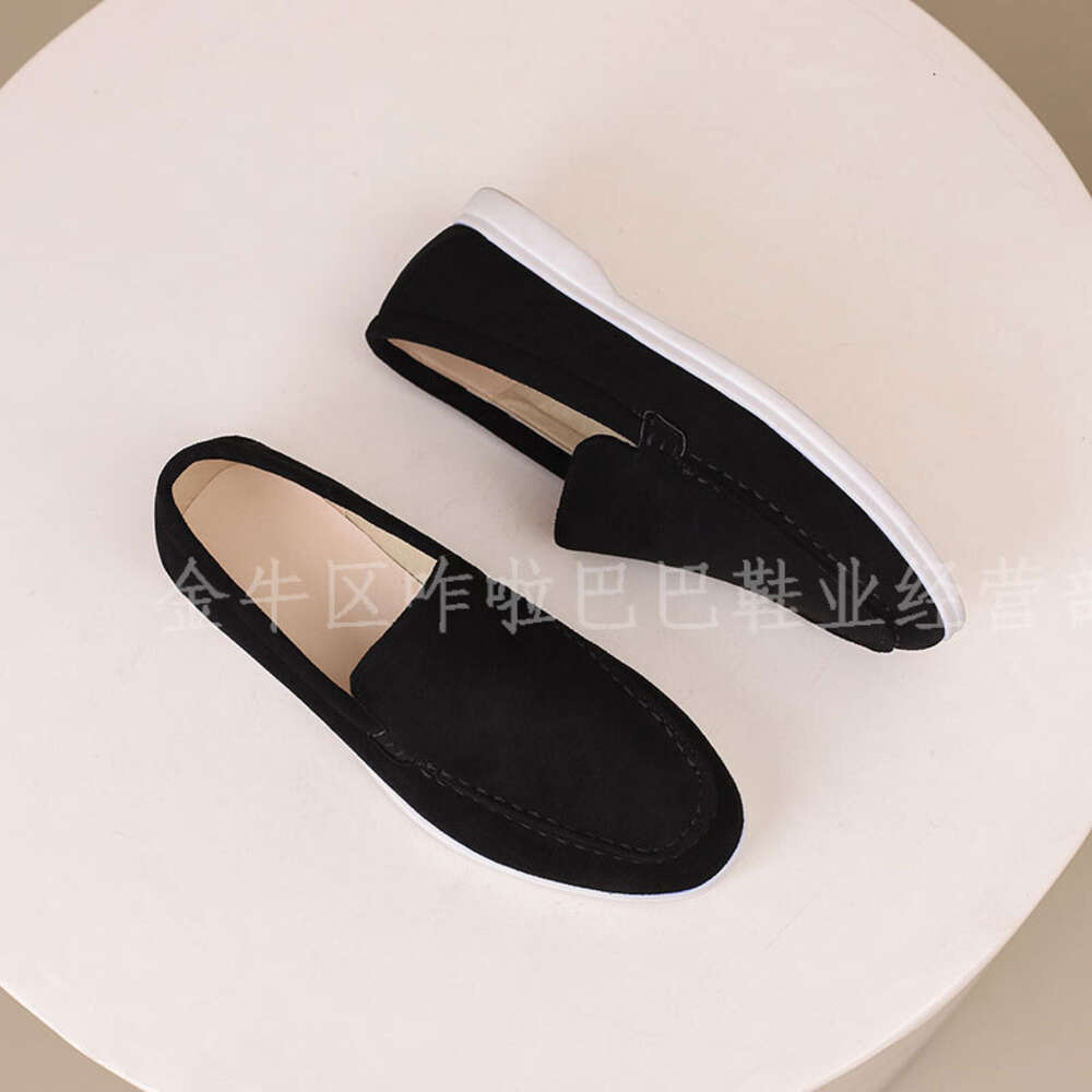 Round Lefu Suede Toe Flat Bottomed Casual Shoes Men S Bean Ddmysaturn