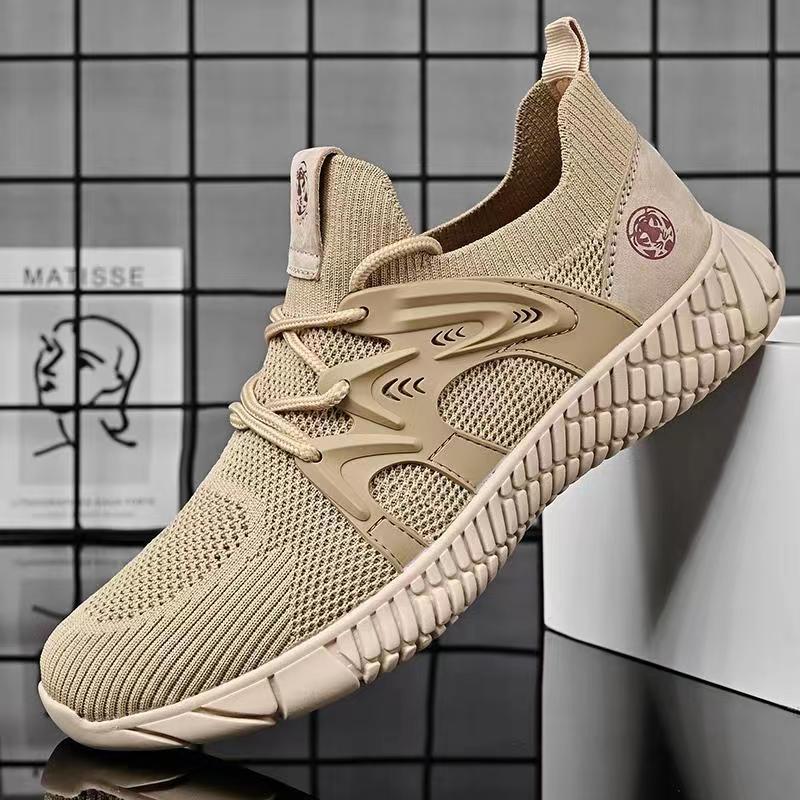 Running Ddmysports Men New Mesh Breathable Soft Soled Casual Style Athleisure Sports Shoes Outdoor Activities Black Free Shipping