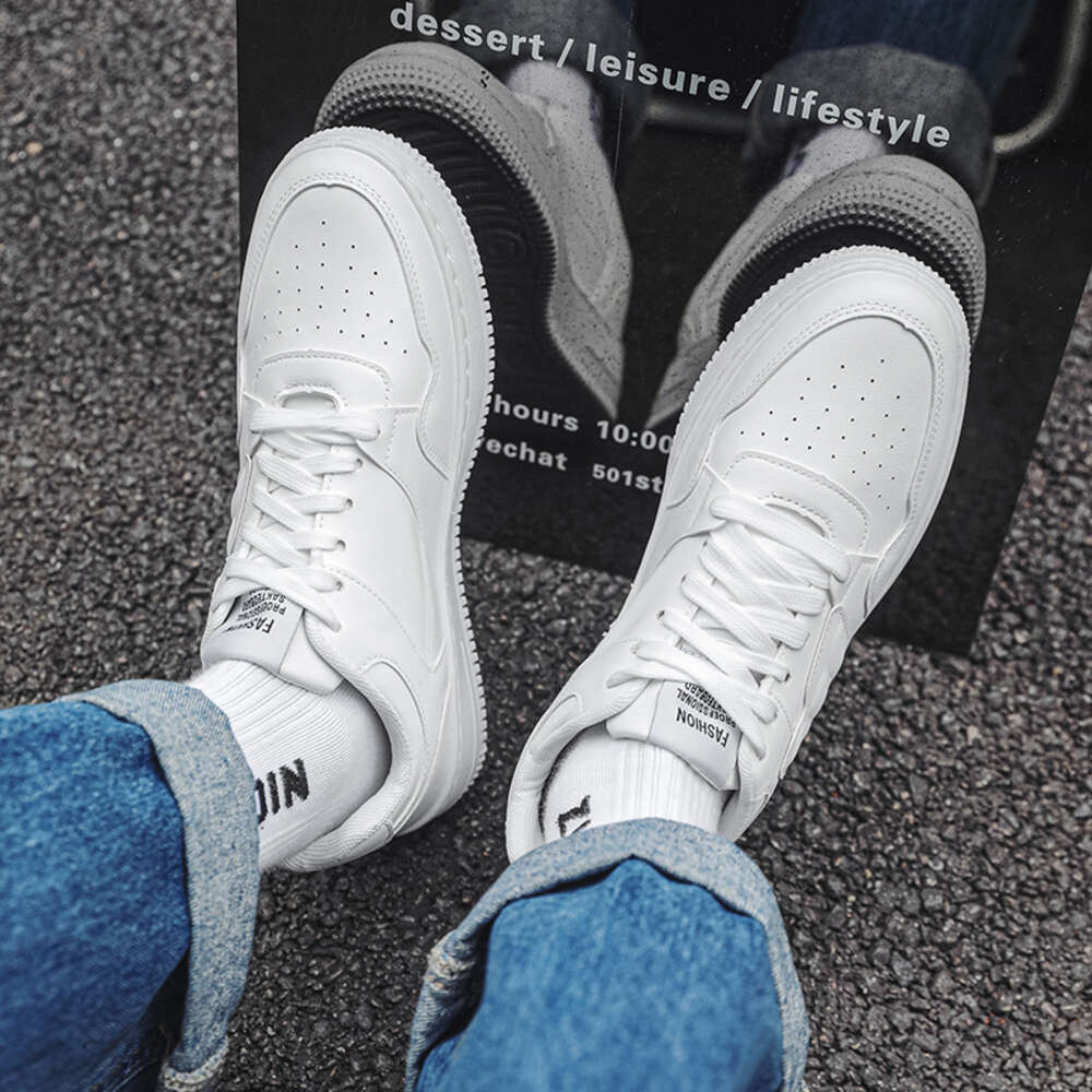 Ddmysports Spring New Student Board Men S Trendy Low Top Breathable Casual Solid Color Little White Shoes OUTDOOR