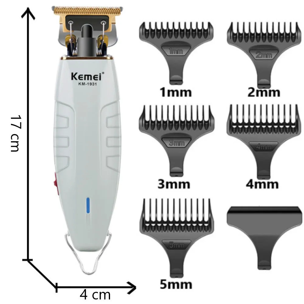 Kemei 1931 Powerful Electric Hair Trimmer Beard Grooming For Men Rechargeable Clipper Hair Cutting Machine Blade Can Be Zero 240619