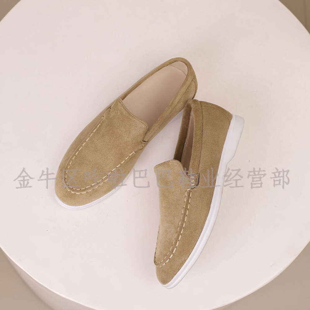 Round Lefu Suede Toe Flat Bottomed Casual Shoes Men S Bean Ddmysaturn