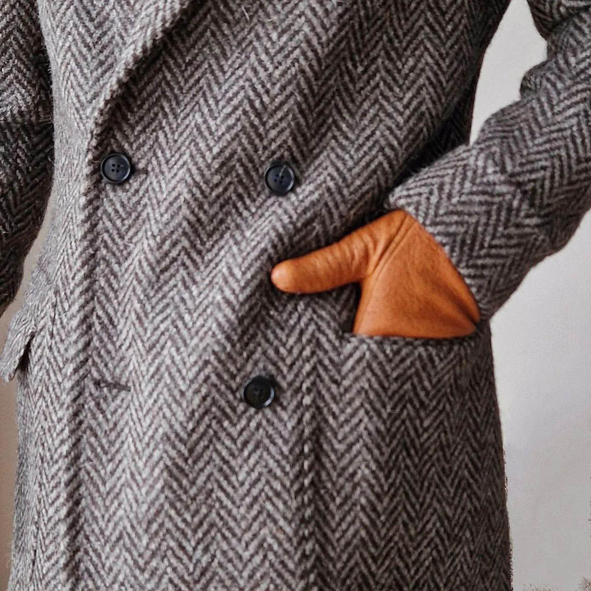 Vintage Mens Long Coat Formal Suits Notched Lapel Business Birthday Double Breasted Warm Tailored Fit Prom Party Tuxedos Blazer Only One Jacket