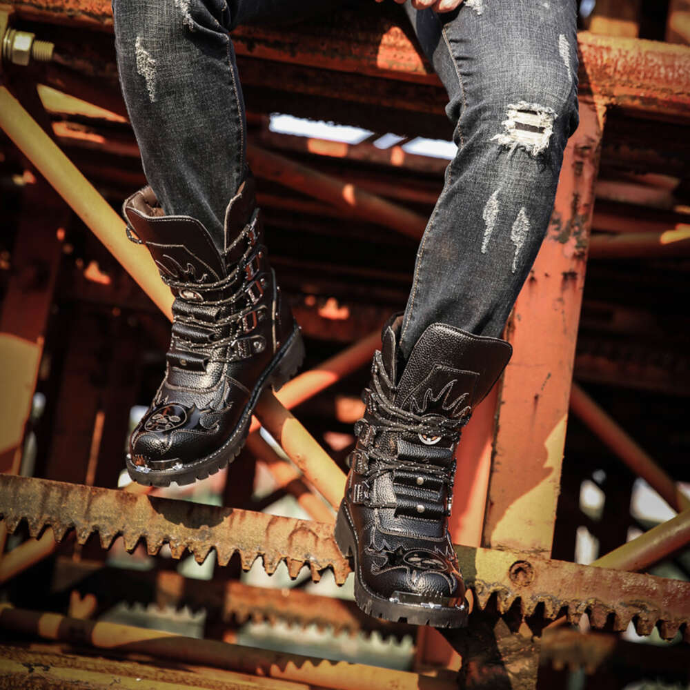 S Ddmysaturn Men Military Men Martin Boots Mid Length Combat