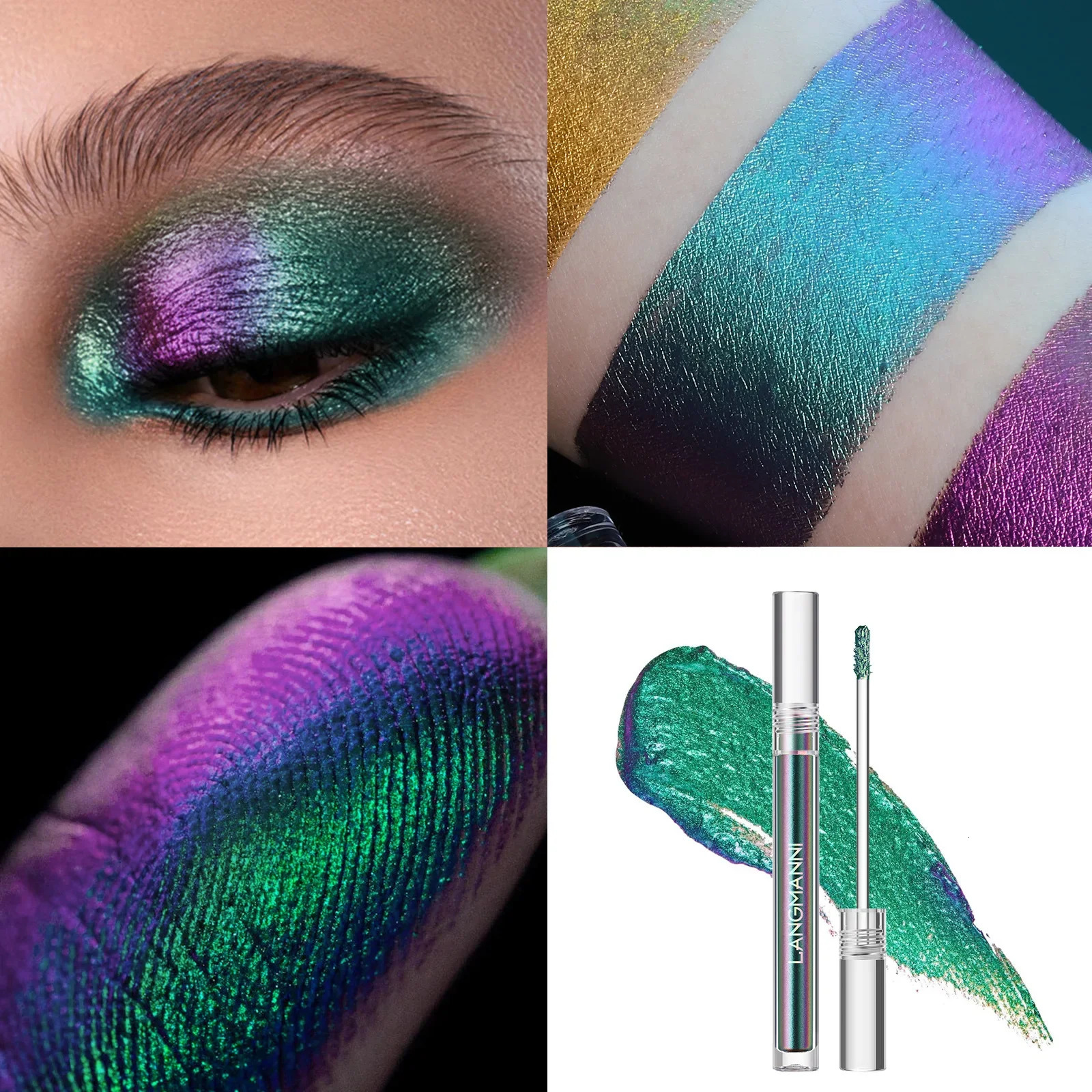1pc Chameleon Liquid Eyeshadows Shiny Longlasting Eye Shadow Duochrome Eyeshadow Fashion High Quality Make Up Art Women Cosmetic 240620