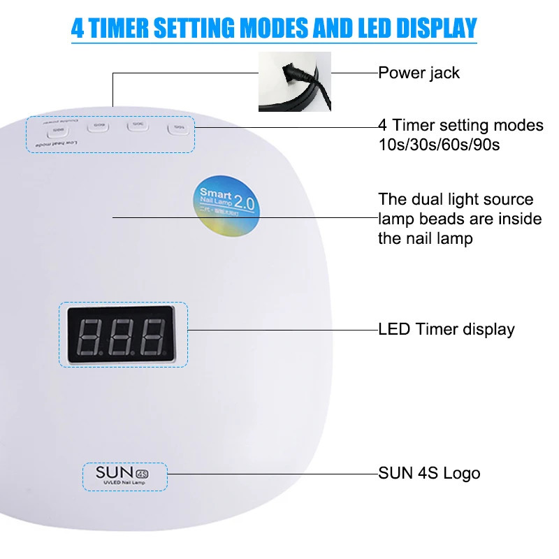 Nail Drying Lamp 36LEDS UV LED Nail Dryer for Curing All Gel Nail Polish Nail Dryer With Smart Sensor Nail Art Salon Equipment 240620