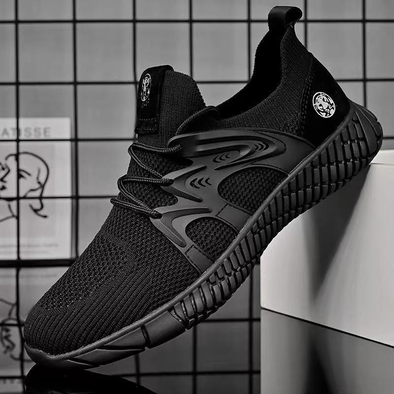 Running Ddmysports Men New Mesh Breathable Soft Soled Casual Style Athleisure Sports Shoes Outdoor Activities Black Free Shipping