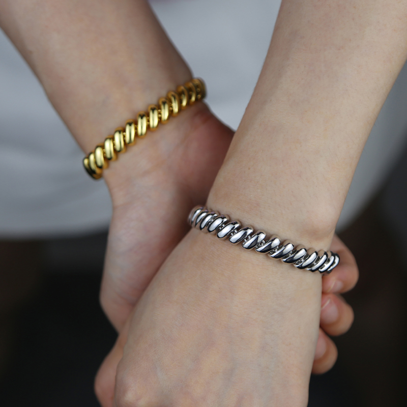 Gold Snake Necklace - Punk Metal Herringbone Choker for Women Men, Chunky Jewelry bd6a