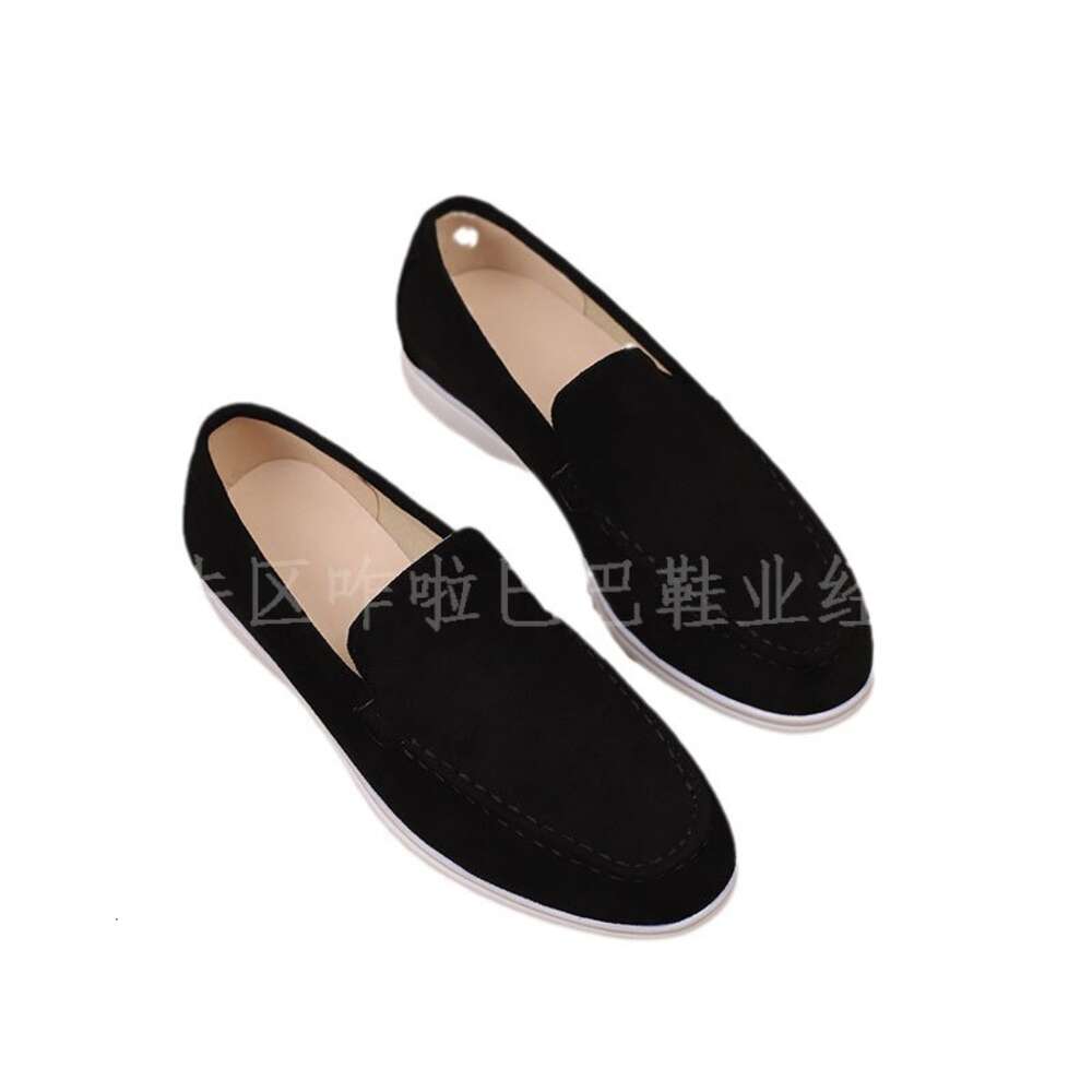 Round Lefu Suede Toe Flat Bottomed Casual Shoes Men S Bean Ddmysaturn
