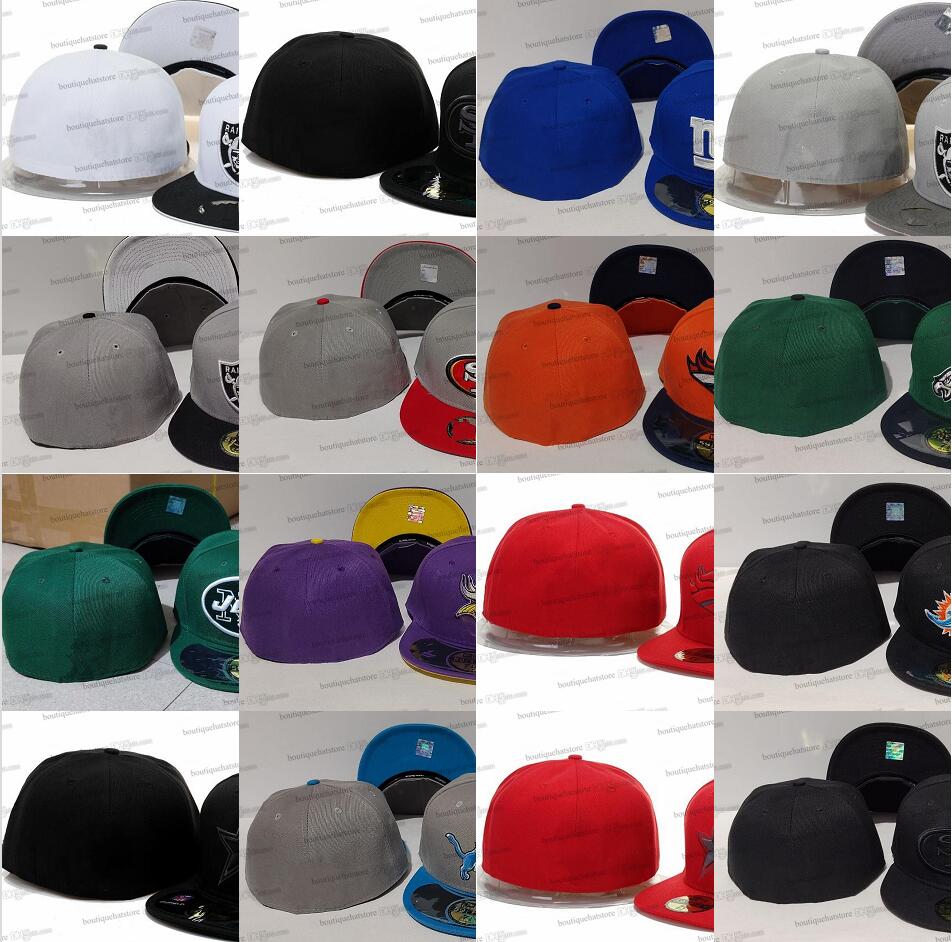 39 Colors Men's Baseball Fitted Hats Classic all black Sanpback Hat Flat Football Full Closed Caps onfield Size Chapeau Hip Hop Popular Street Sports Bone Ju20-01