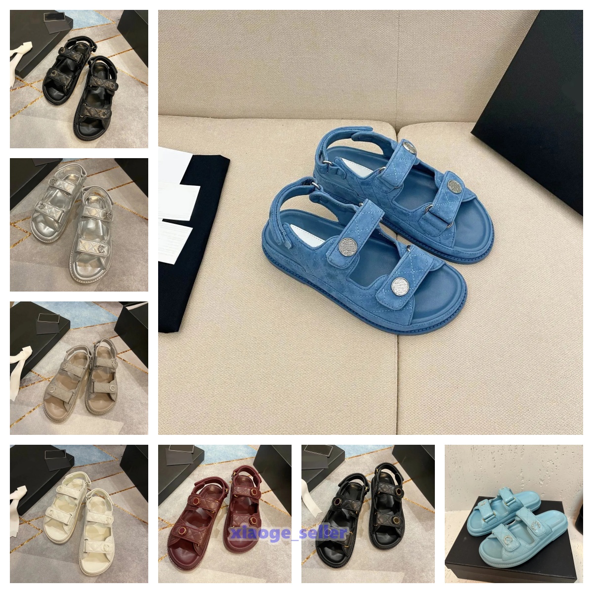 Designer Sandals Famous Women Slides Sandale Flat Slipper Sliders Shoes Bottom Flip Flops Summer Casual Beach Sandal Real Leather Top Quality sizes 35-42 with box