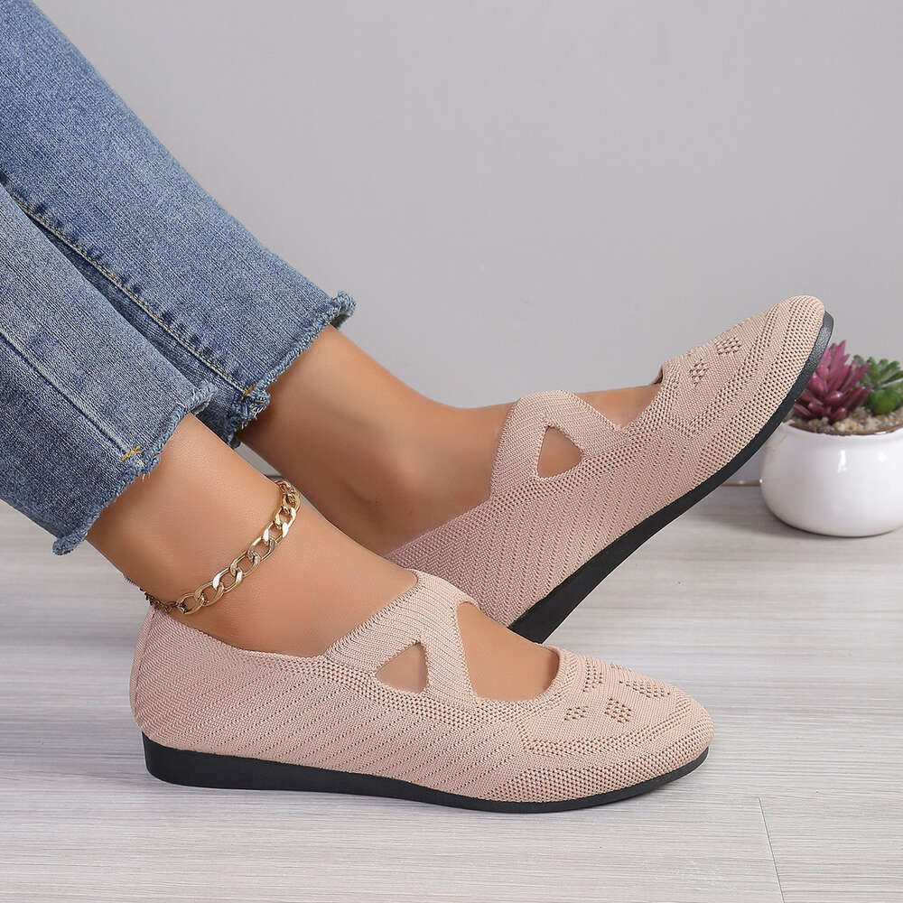 2024 Summer New Single Trendy Round Head Casual Large Women's Shoes