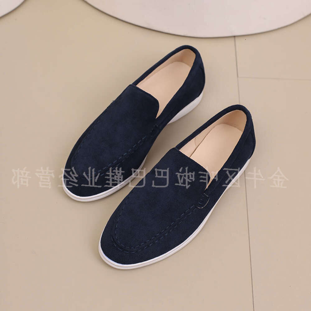 Round Lefu Suede Toe Flat Bottomed Casual Shoes Men S Bean Ddmysaturn