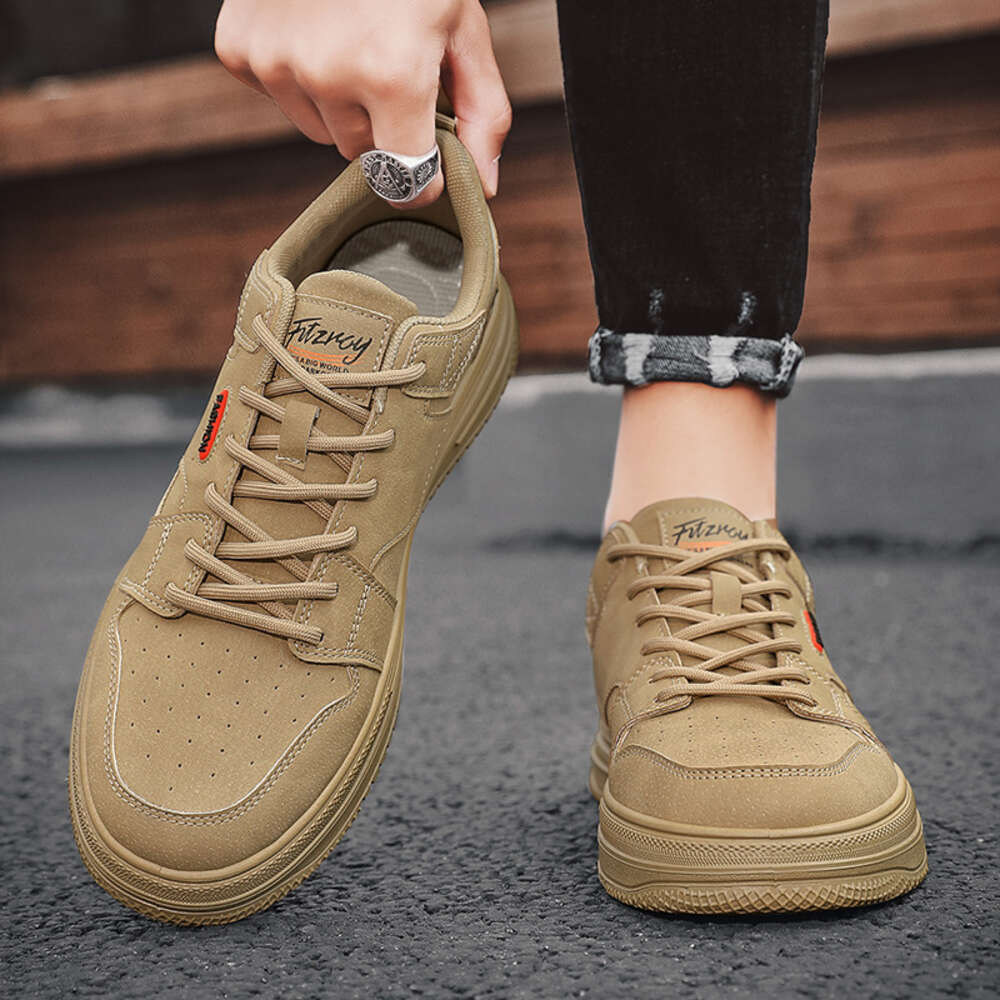 Distressed Autumn Brand Suede Board Frosted Leather Low Cut Student Skateboard Shoes Korean Version Trendy Men S Ddmysaturn