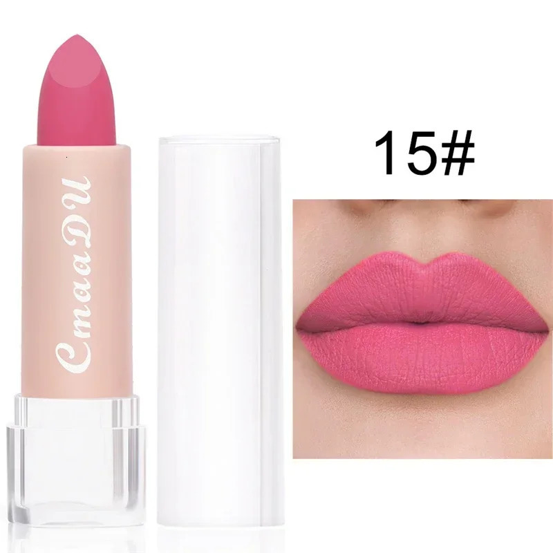 15Colors Velvet Matte Lipstick Sexy Woman Lipgross Tint for Lips Long Lasting Waterproof Non-stick Cup Lip Cosmetics Lip Make Up 240620