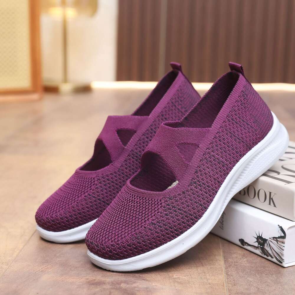 Ddmysports Polyurethane Soled Oversized Women S Sports Leisure Lazy Cloth For Lightweight Breathable And Non Slip Mother Shoes OUTDOOR