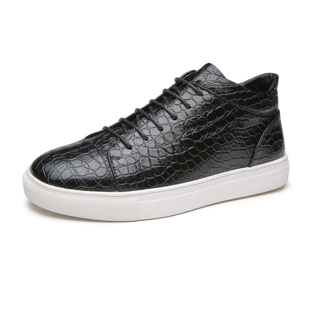 Trendy Large Board Thick Sole Korean Leather Casual Fashion High Gang Men S Shoes Ddmysaturn